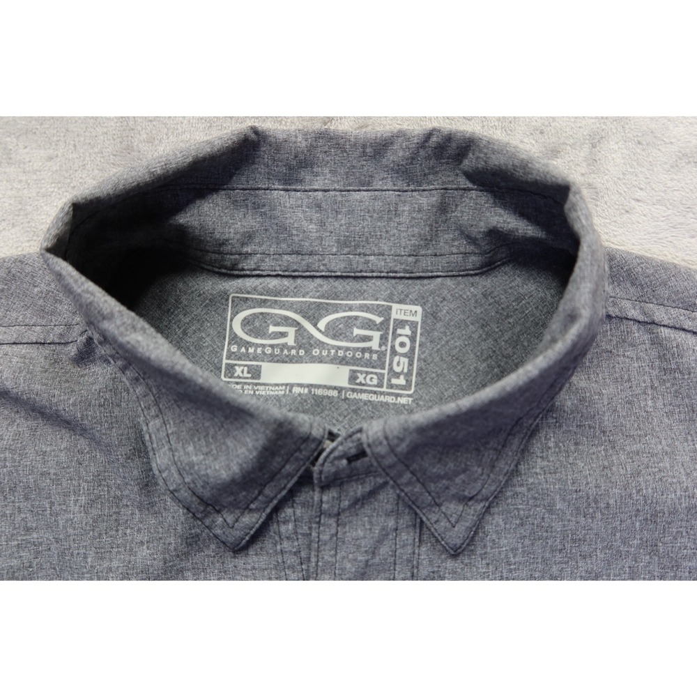 GameGuard Outdoors Gray Button Up Shirt Men's Size‎ XL Firefly - Picture 4 of 10